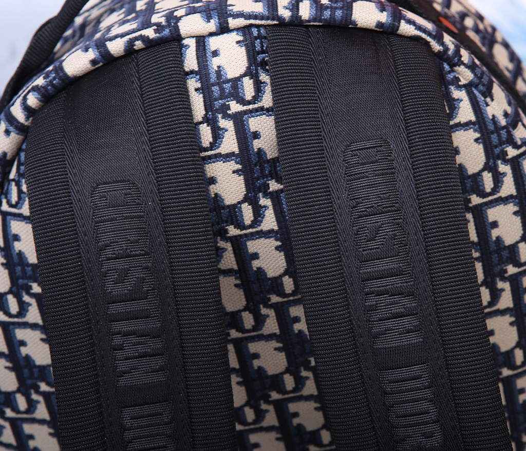 Dior DiorTravel Small Backpack M6104 Blue Oblique Jacquard - Default Title - View 4