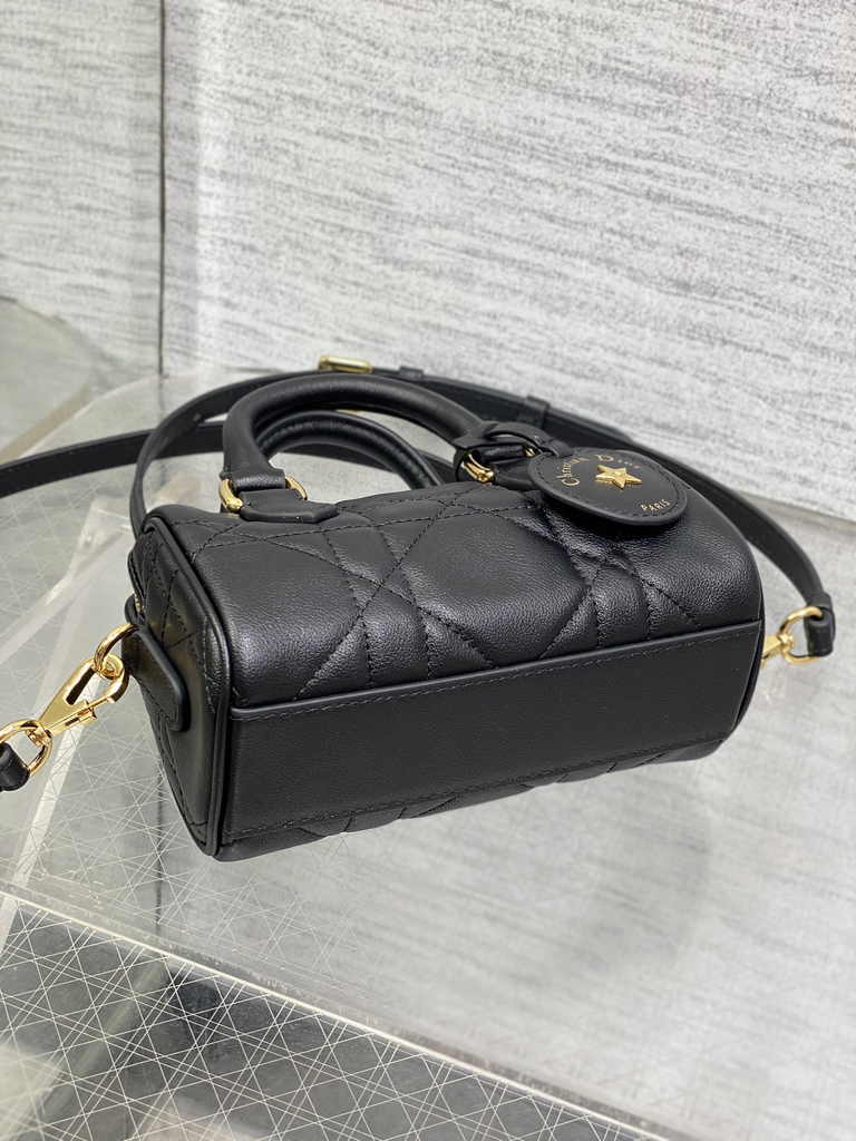 Dior Groove 16 Mini Bag S4000 Black Macrocannage Calfskin - Default Title - View 8