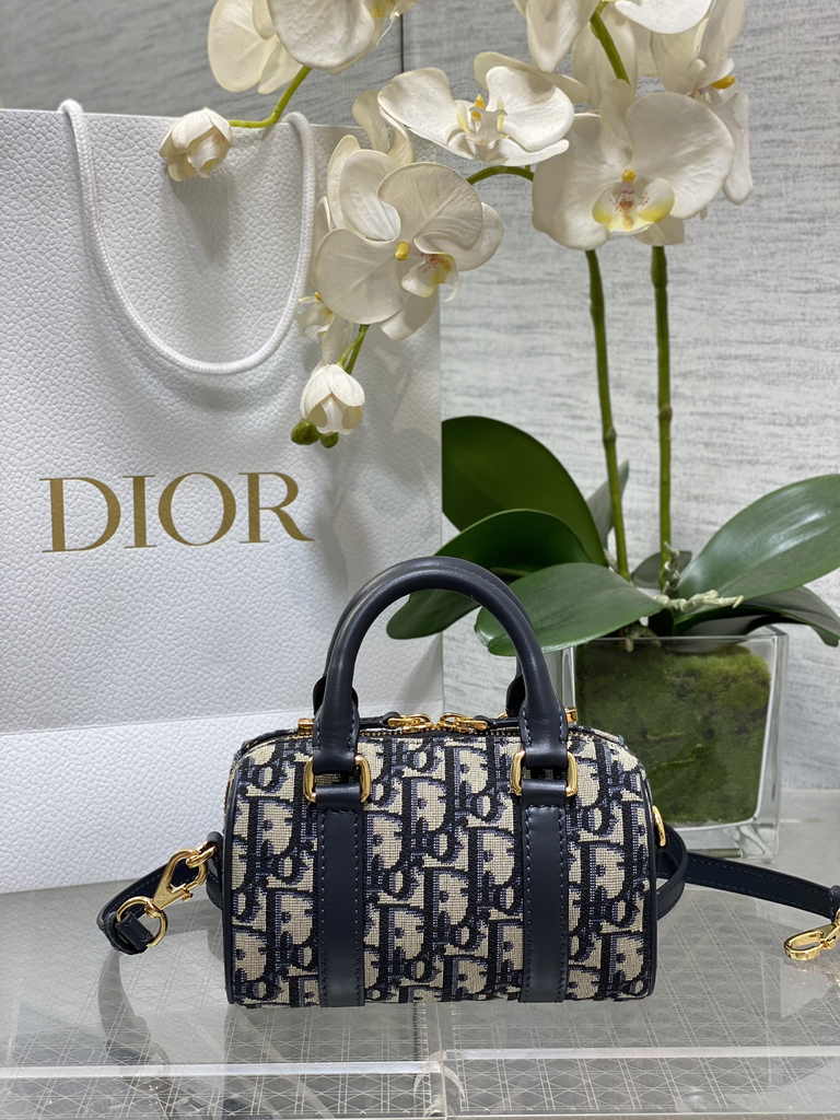 Dior Groove 16 Mini Bag S2348 Blue Dior Oblique Jacquard - Default Title - View 1