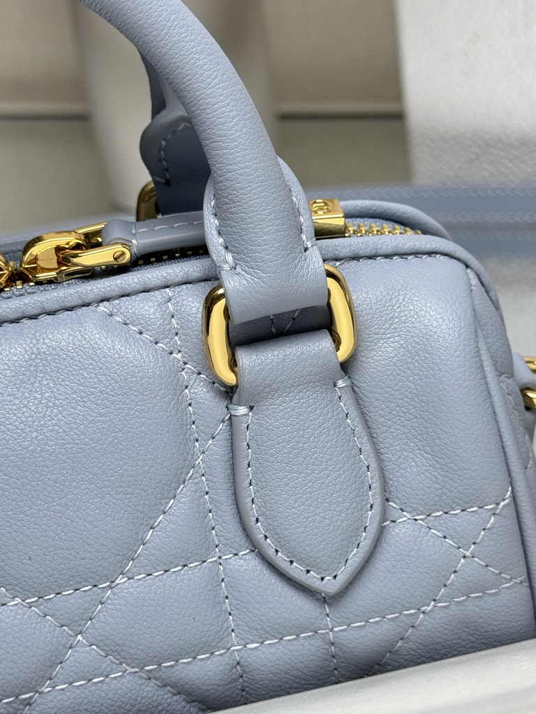 Dior Groove 16 Mini Bag S4000 Blue Macrocannage Calfskin - Default Title - View 9