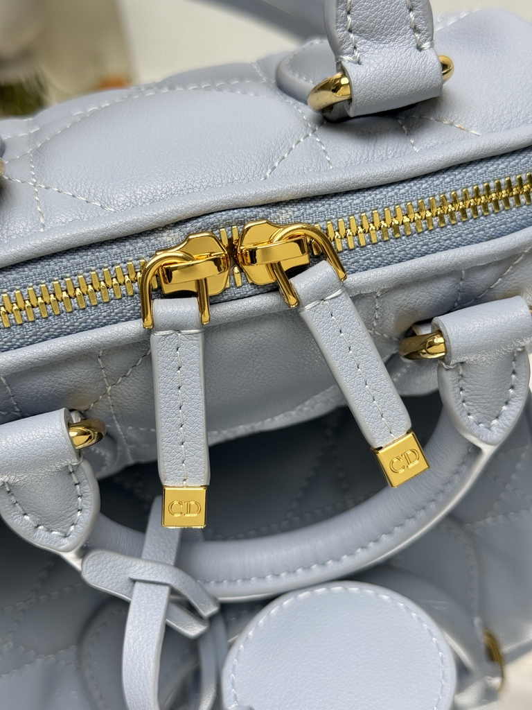 Dior Groove 16 Mini Bag S4000 Blue Macrocannage Calfskin - Default Title - View 5