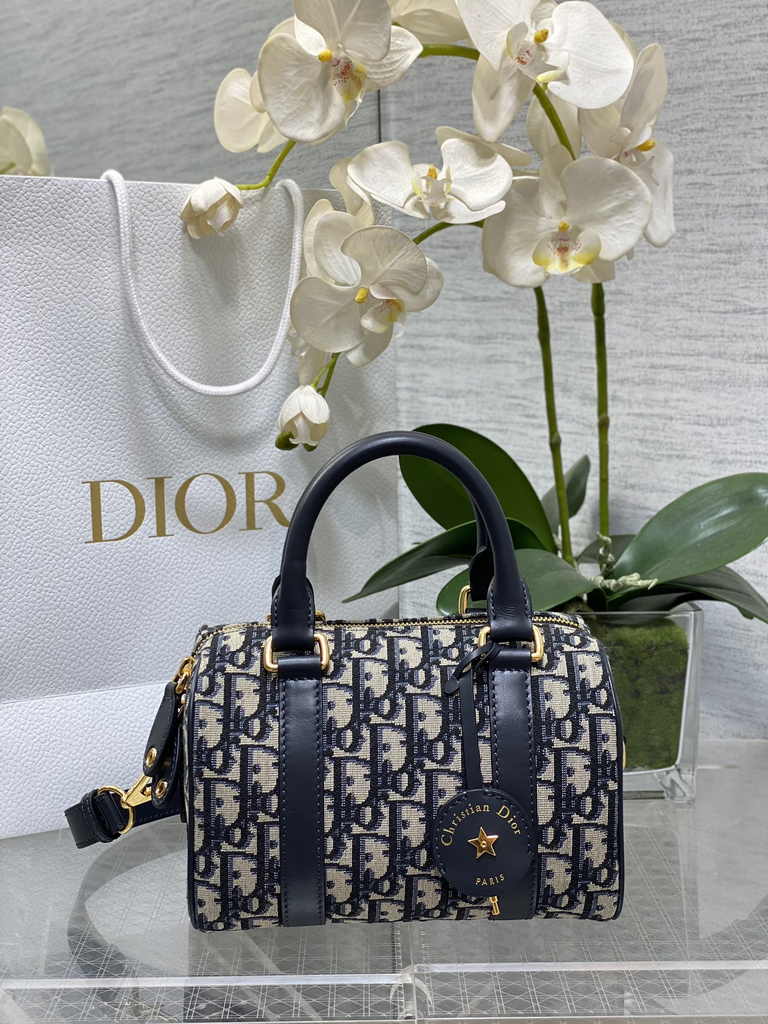 Dior Groove 20 Bag M1364 Blue Dior Oblique Jacquard - Default Title - View 1