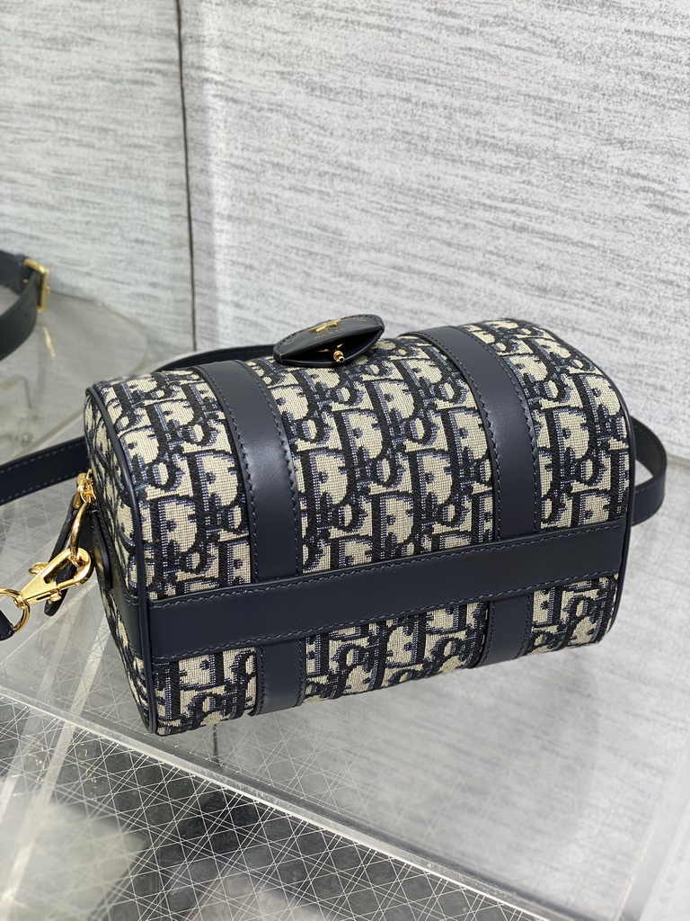 Dior Groove 20 Bag M1364 Blue Dior Oblique Jacquard - Default Title - View 4