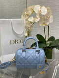 Dior Groove 20 Bag M1364 Pale Blue Macrocannage Calfskin - Default Title - View 1