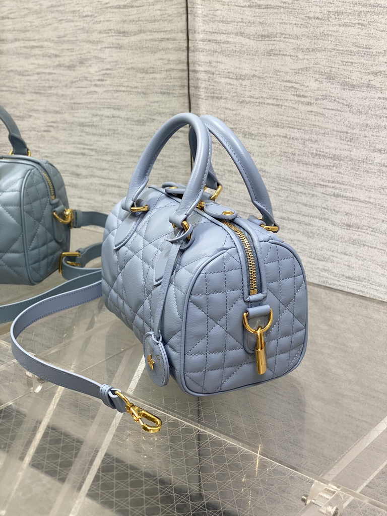 Dior Groove 20 Bag M1364 Pale Blue Macrocannage Calfskin - Default Title - View 4