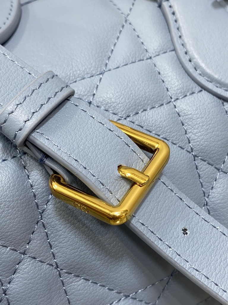 Dior Groove 20 Bag M1364 Pale Blue Macrocannage Calfskin - Default Title - View 9