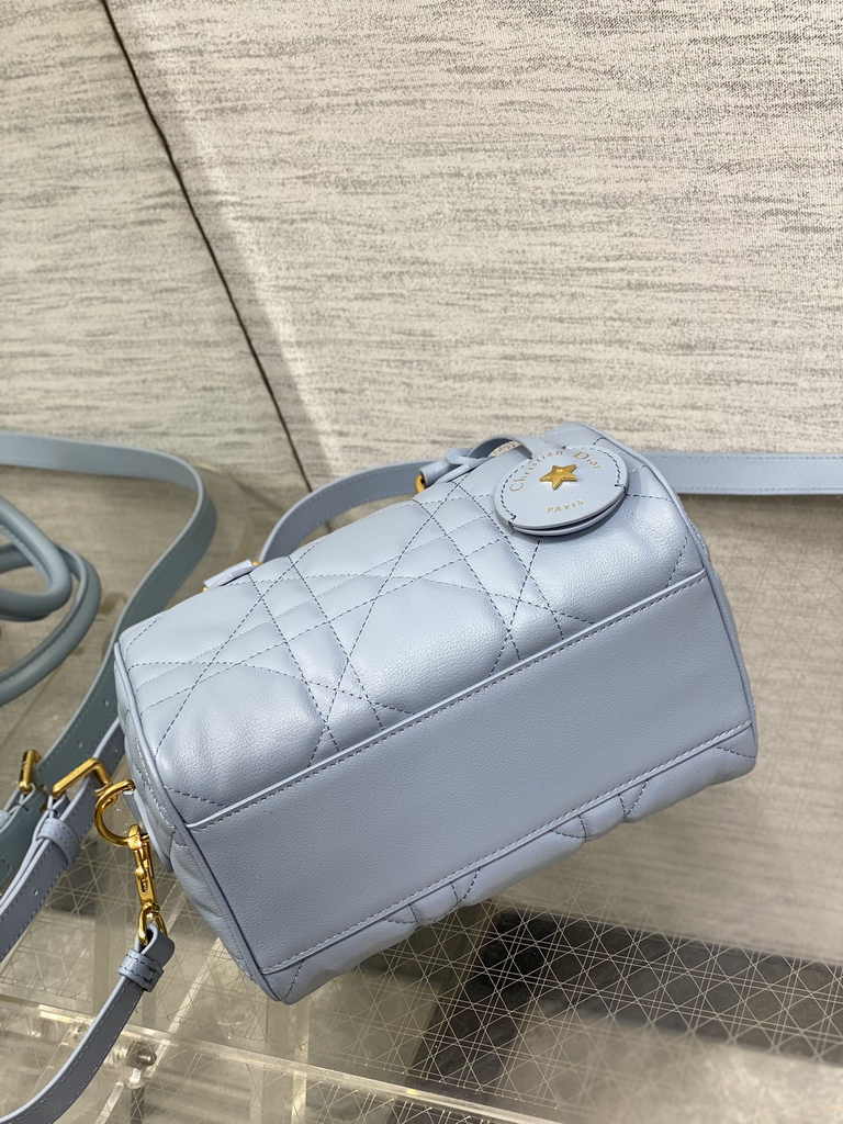 Dior Groove 20 Bag M1364 Pale Blue Macrocannage Calfskin - Default Title - View 5