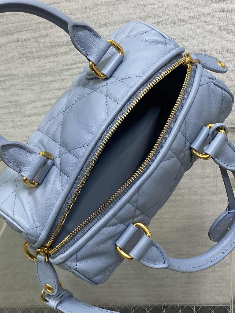 Dior Groove 20 Bag M1364 Pale Blue Macrocannage Calfskin - Default Title - View 6