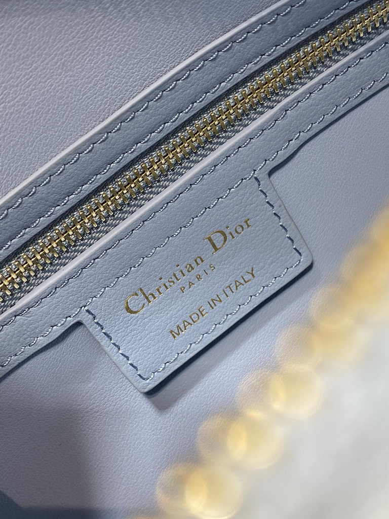 Dior Groove 20 Bag M1364 Pale Blue Macrocannage Calfskin - Default Title - View 10