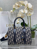 Dior Groove 25 Bag M1365 Blue Dior Oblique Jacquard - Default Title - View 1