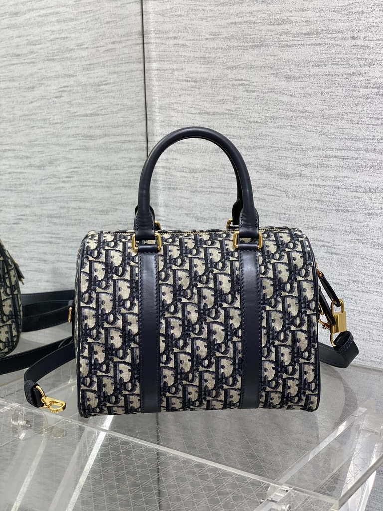 Dior Groove 25 Bag M1365 Blue Dior Oblique Jacquard - Default Title - View 3