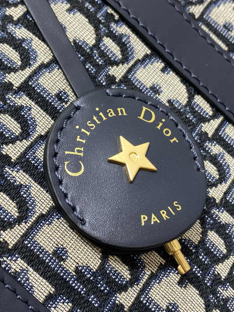 Dior Groove 25 Bag M1365 Blue Dior Oblique Jacquard - Default Title - View 6