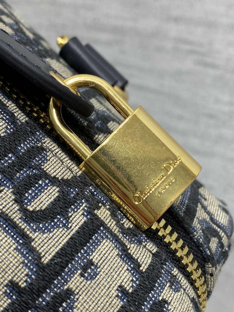 Dior Groove 25 Bag M1365 Blue Dior Oblique Jacquard - Default Title - View 9
