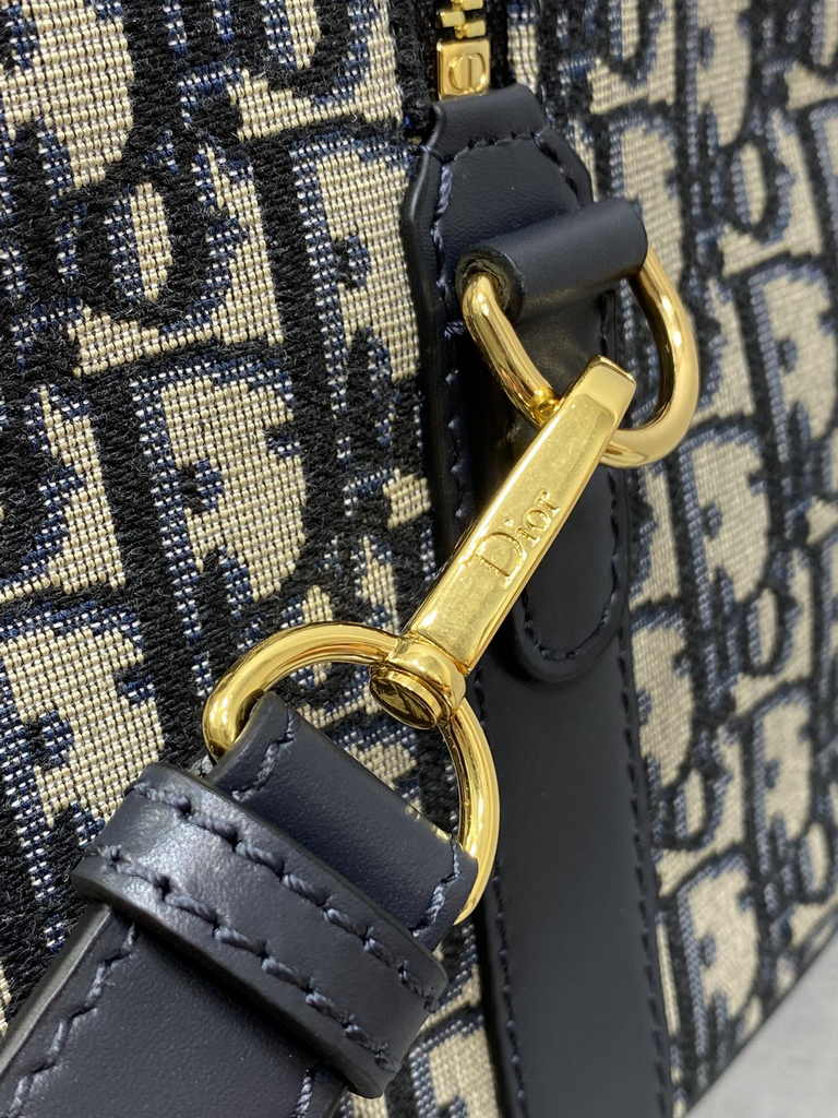 Dior Groove 25 Bag M1365 Blue Dior Oblique Jacquard - Default Title - View 7
