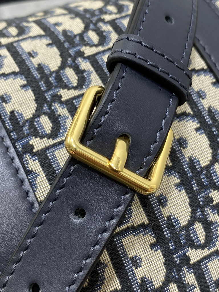 Dior Groove 25 Bag M1365 Blue Dior Oblique Jacquard - Default Title - View 8