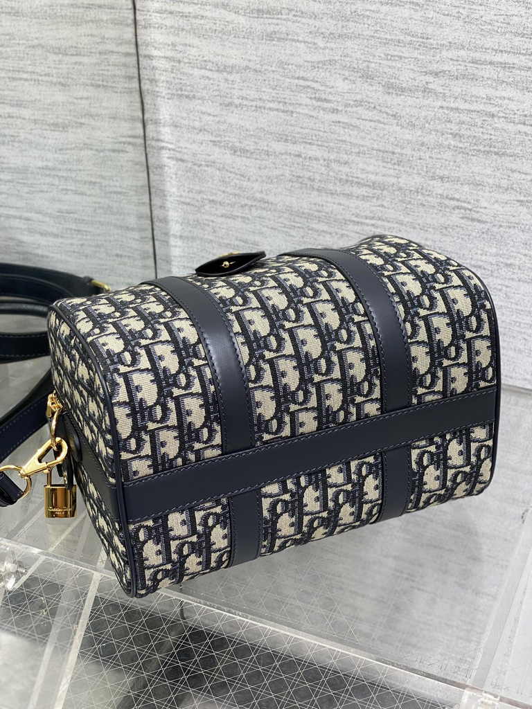 Dior Groove 25 Bag M1365 Blue Dior Oblique Jacquard - Default Title - View 4
