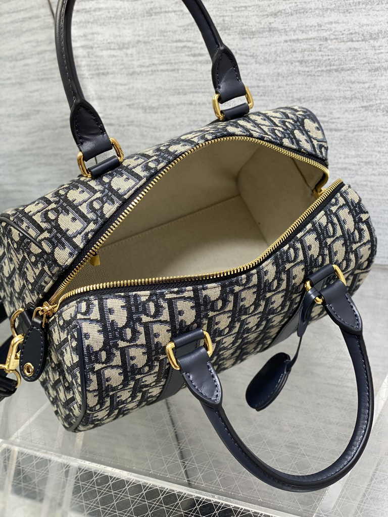 Dior Groove 25 Bag M1365 Blue Dior Oblique Jacquard - Default Title - View 5