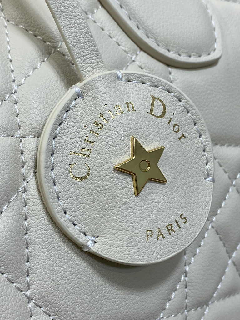 Dior Groove 25 Bag M1365 Dusty Ivory Macrocannage Calfskin - Default Title - View 7