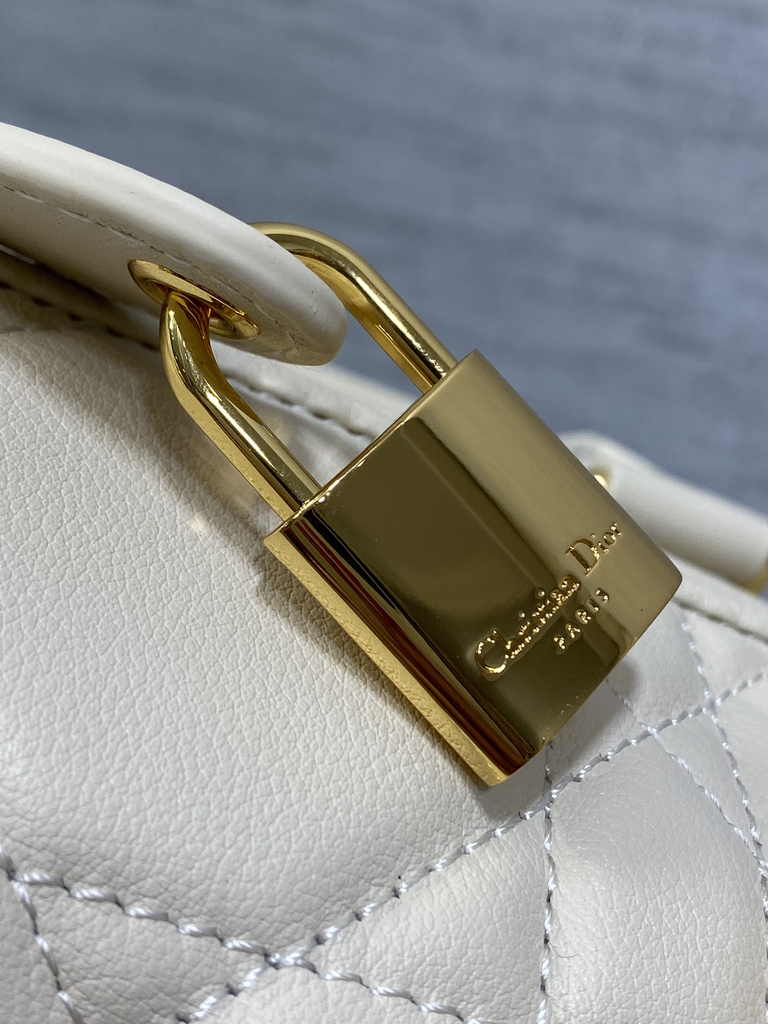 Dior Groove 25 Bag M1365 Dusty Ivory Macrocannage Calfskin - Default Title - View 9