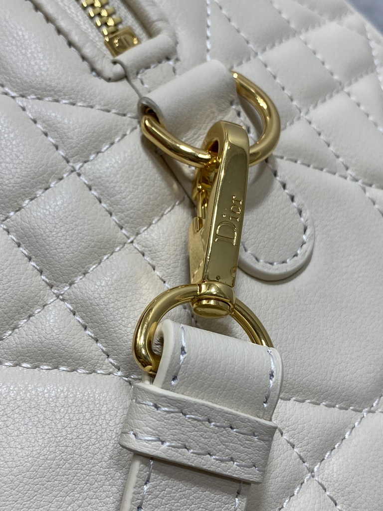 Dior Groove 25 Bag M1365 Dusty Ivory Macrocannage Calfskin - Default Title - View 8