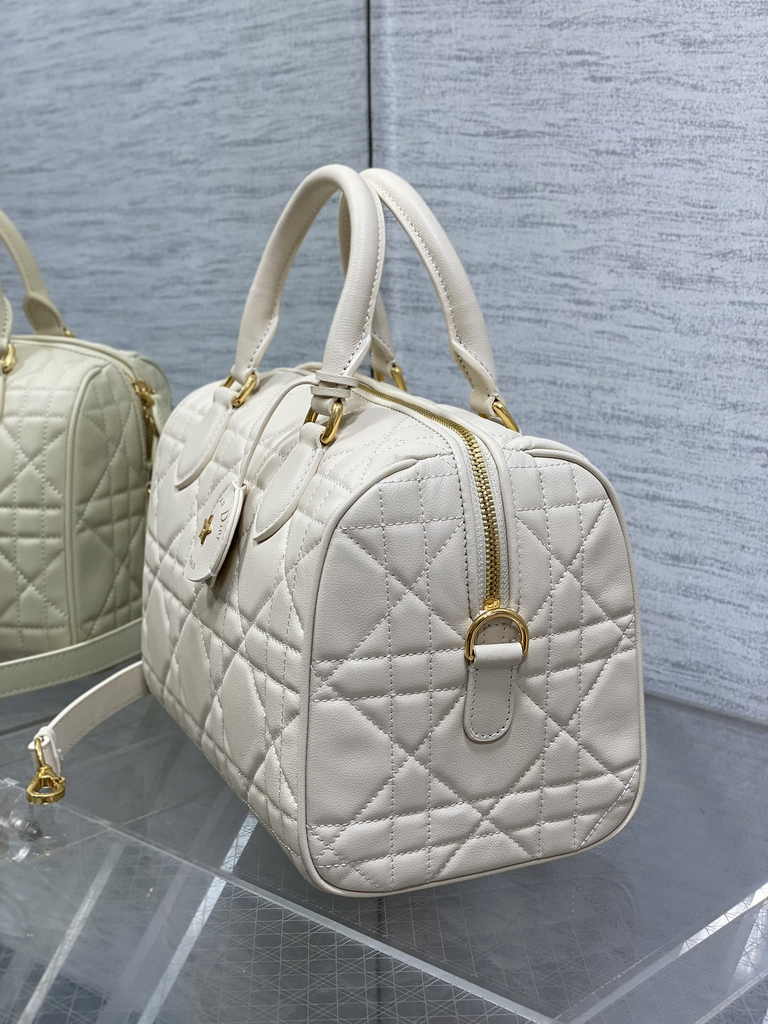 Dior Groove 25 Bag M1365 Dusty Ivory Macrocannage Calfskin - Default Title - View 4