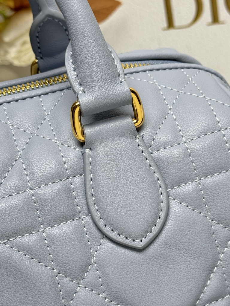 Dior Groove 25 Bag M1365 Pale Blue Macrocannage Calfskin - Default Title - View 7