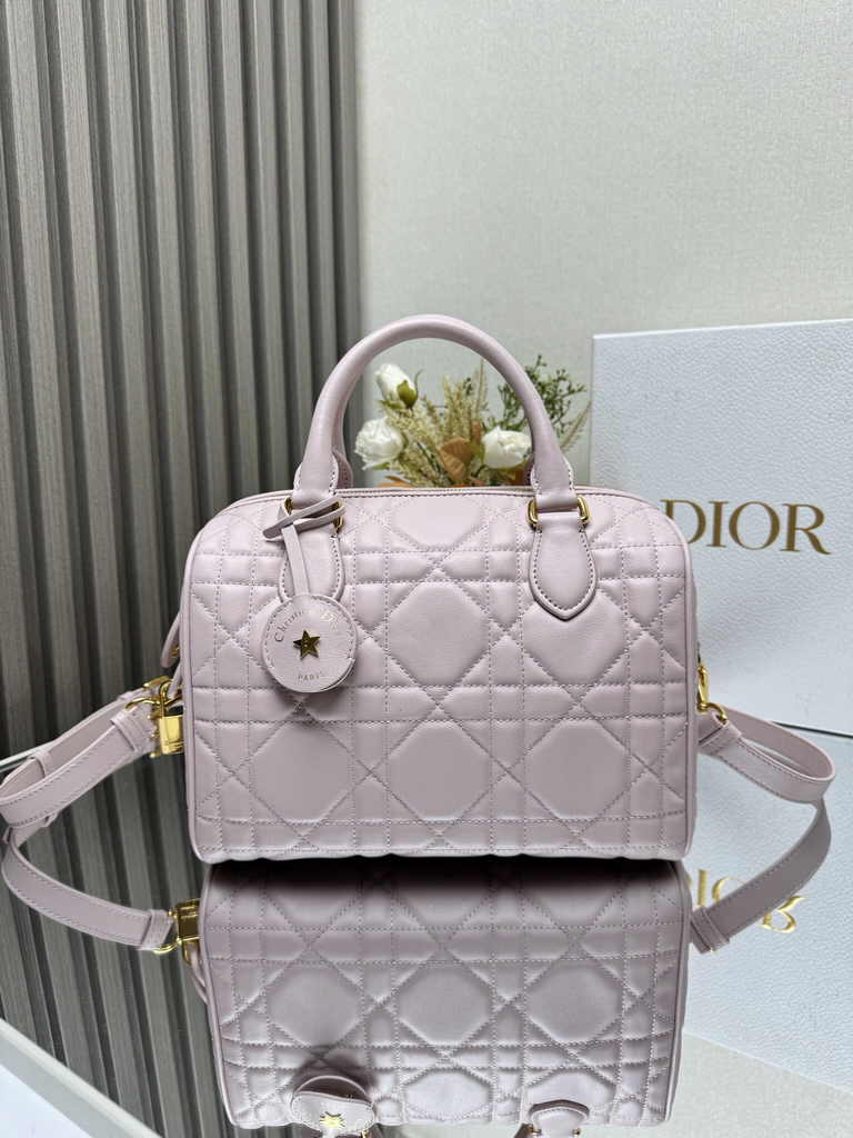 Dior Groove 25 Bag M1365 Powder Pink Macrocannage Calfskin - Default Title - View 1