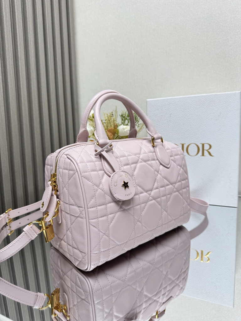 Dior Groove 25 Bag M1365 Powder Pink Macrocannage Calfskin - Default Title - View 4