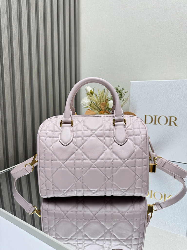 Dior Groove 25 Bag M1365 Powder Pink Macrocannage Calfskin - Default Title - View 6