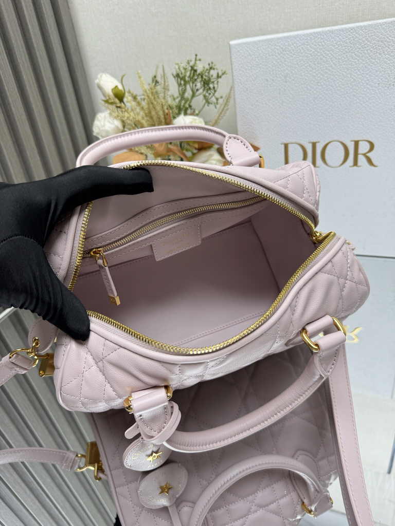 Dior Groove 25 Bag M1365 Powder Pink Macrocannage Calfskin - Default Title - View 9