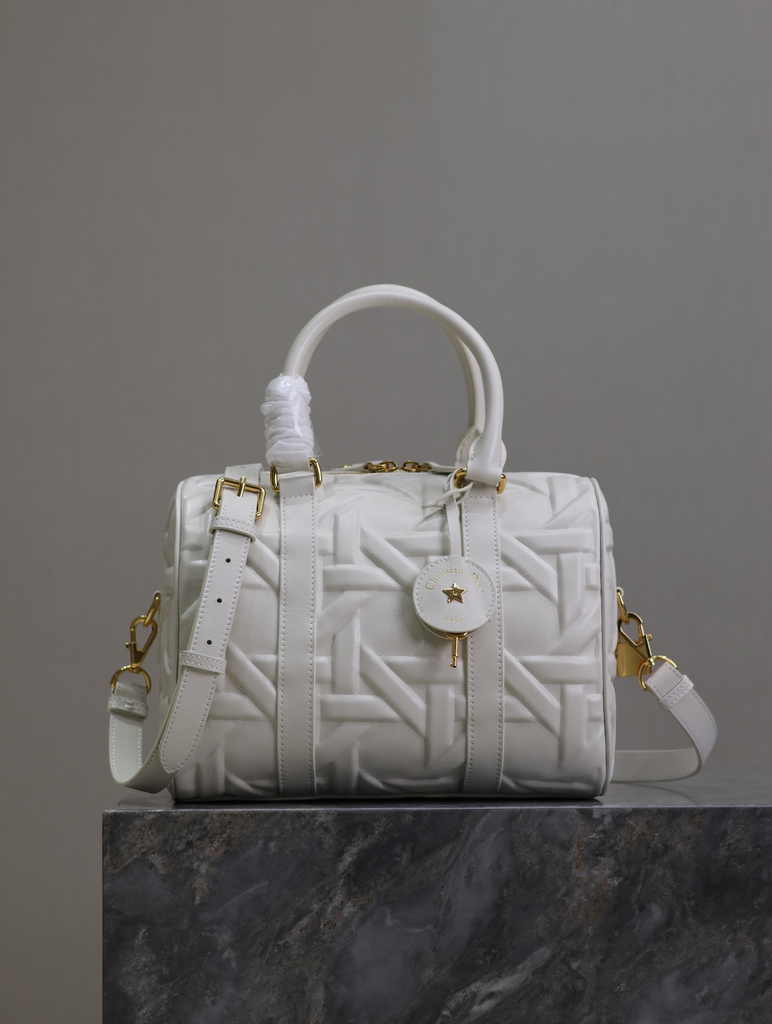 Dior Groove 25 Bag M1365 White Graphic Cannage Calfskin - Default Title - View 1