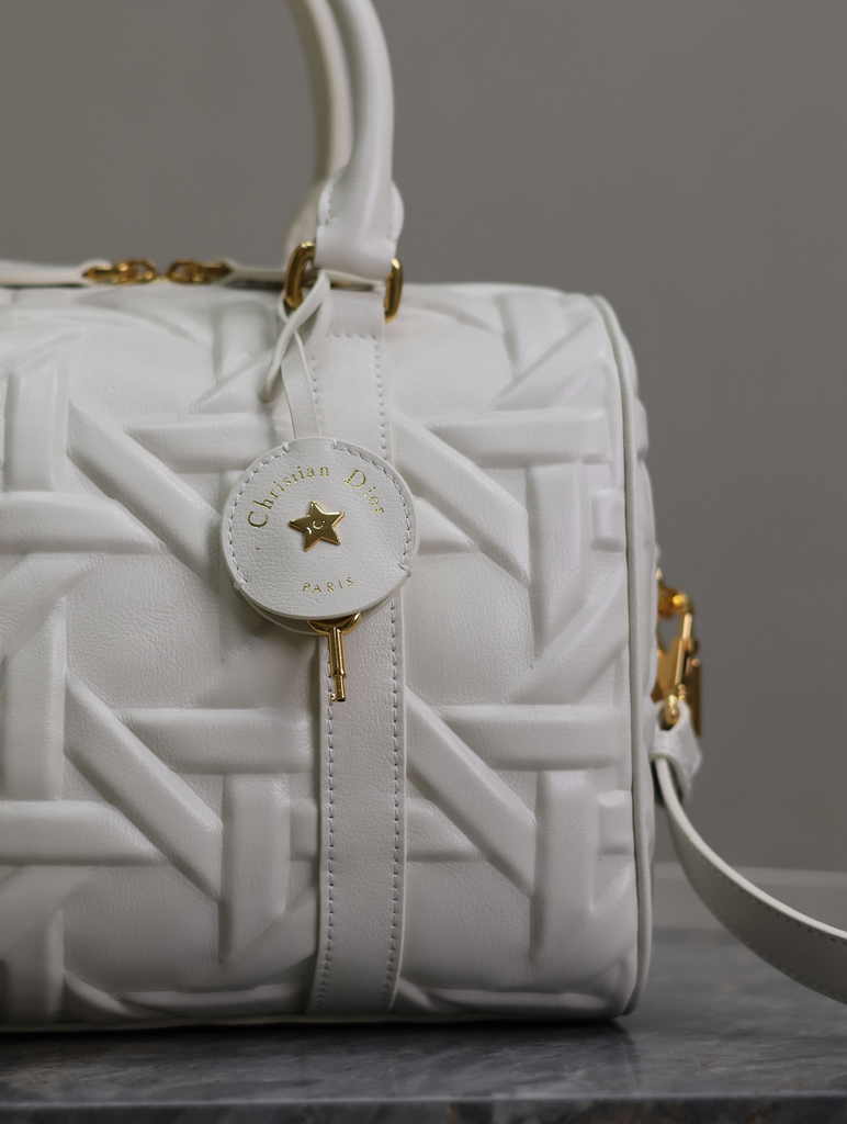 Dior Groove 25 Bag M1365 White Graphic Cannage Calfskin - Default Title - View 7