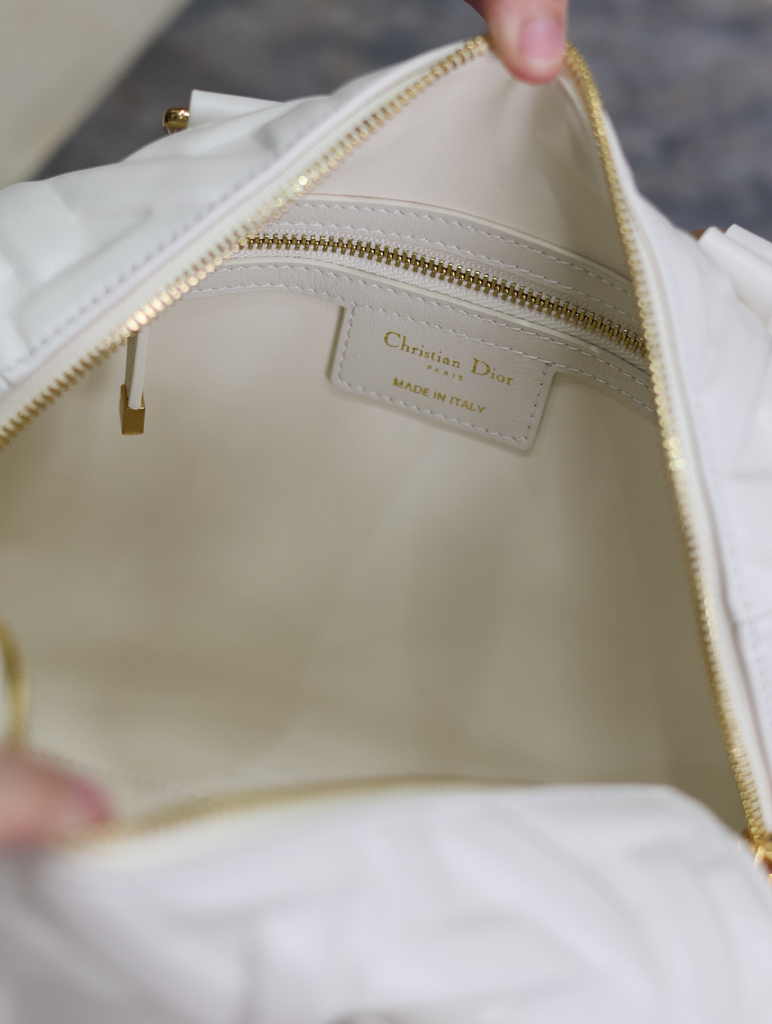 Dior Groove 25 Bag M1365 White Graphic Cannage Calfskin - Default Title - View 9
