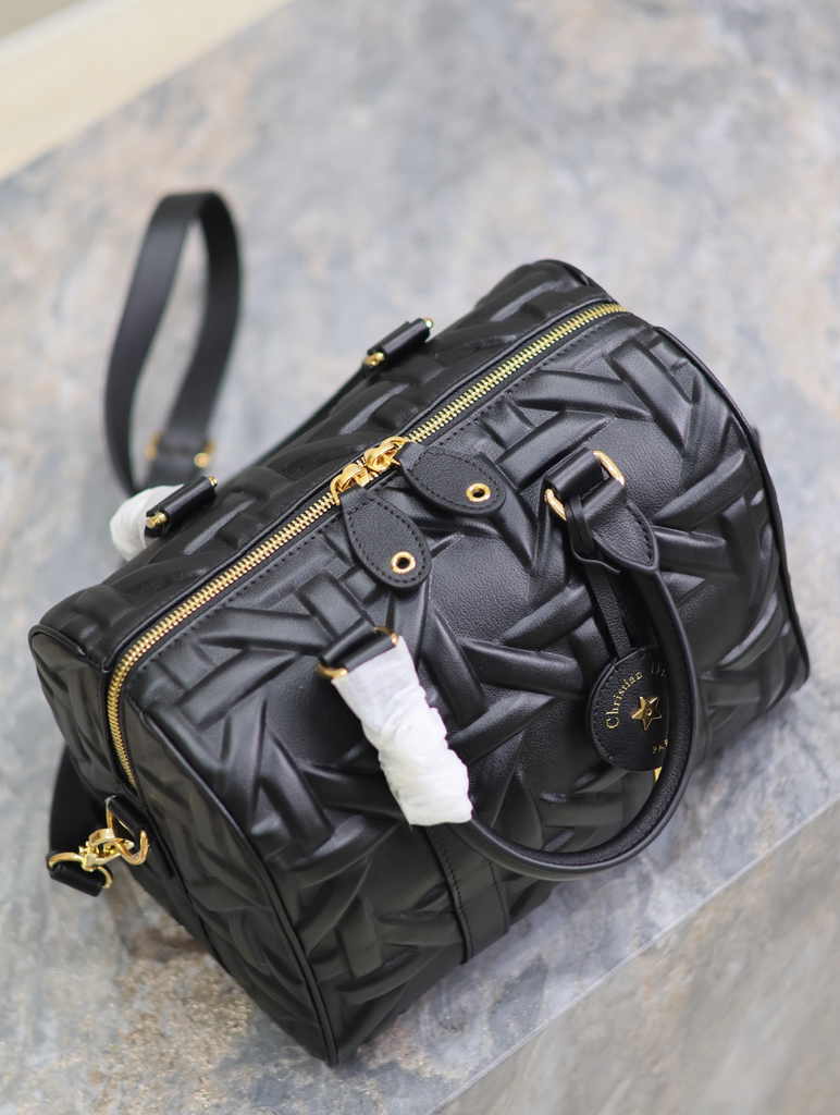 Dior Groove 25 Bag M1365 Black Graphic Cannage Calfskin - Default Title - View 7