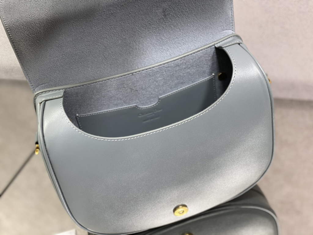 Dior Large Bobby Bag M9320 Blue Box Calfskin with Blue Oblique Strap - Default Title - View 8