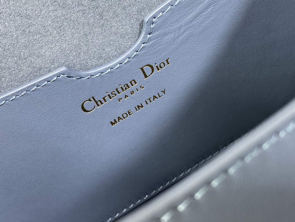 Dior Large Bobby Bag M9320 Box Blue Calfskin with Blue Oblique Strap - Default Title - View 9