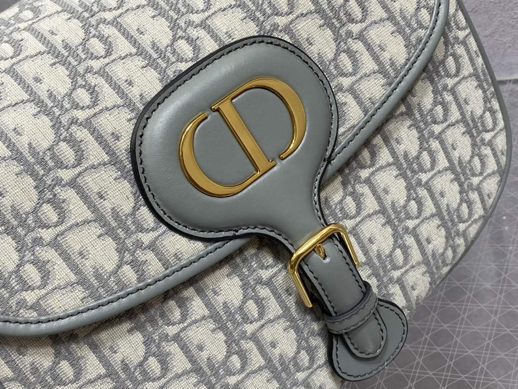 Dior Large Bobby Bag M9320 Gray Oblique Jacquard with Strap