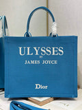 Dior Large Book Tote – Blue and White Toile de Jouy Embroidery – Cotton Canvas - Default Title - View 1
