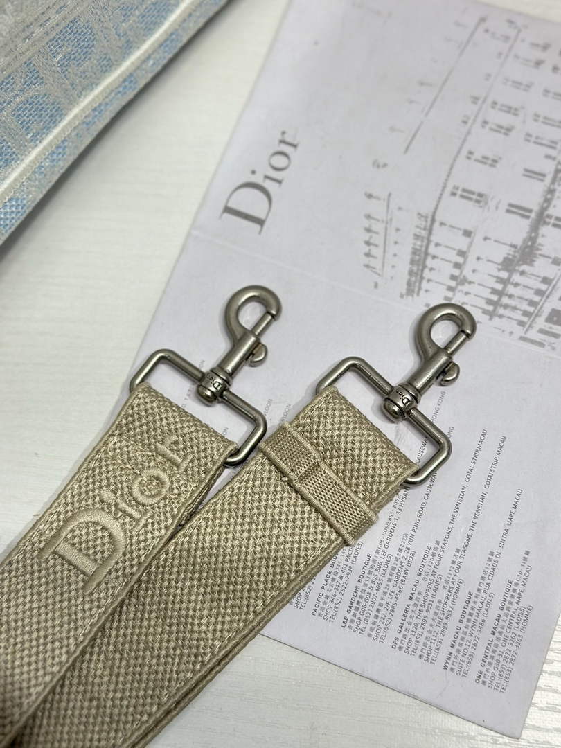Dior Large Book Tote – Soupir Blue Oblique with Lace - Default Title - View 8