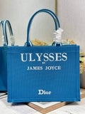 Dior Medium Book Tote – Blue and White Toile de Jouy Embroidery – with Strap - Default Title - View 1