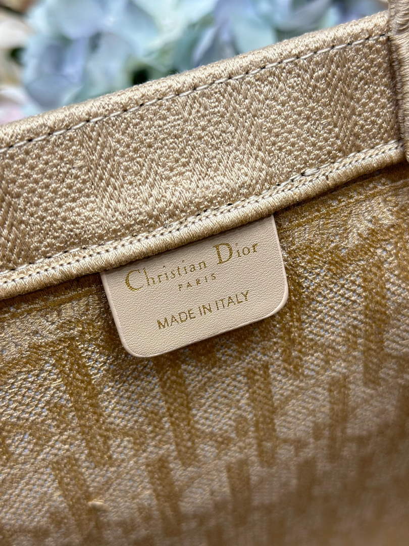Dior Large Book Tote – Soupir Apricot Oblique with Lace - Default Title - View 8