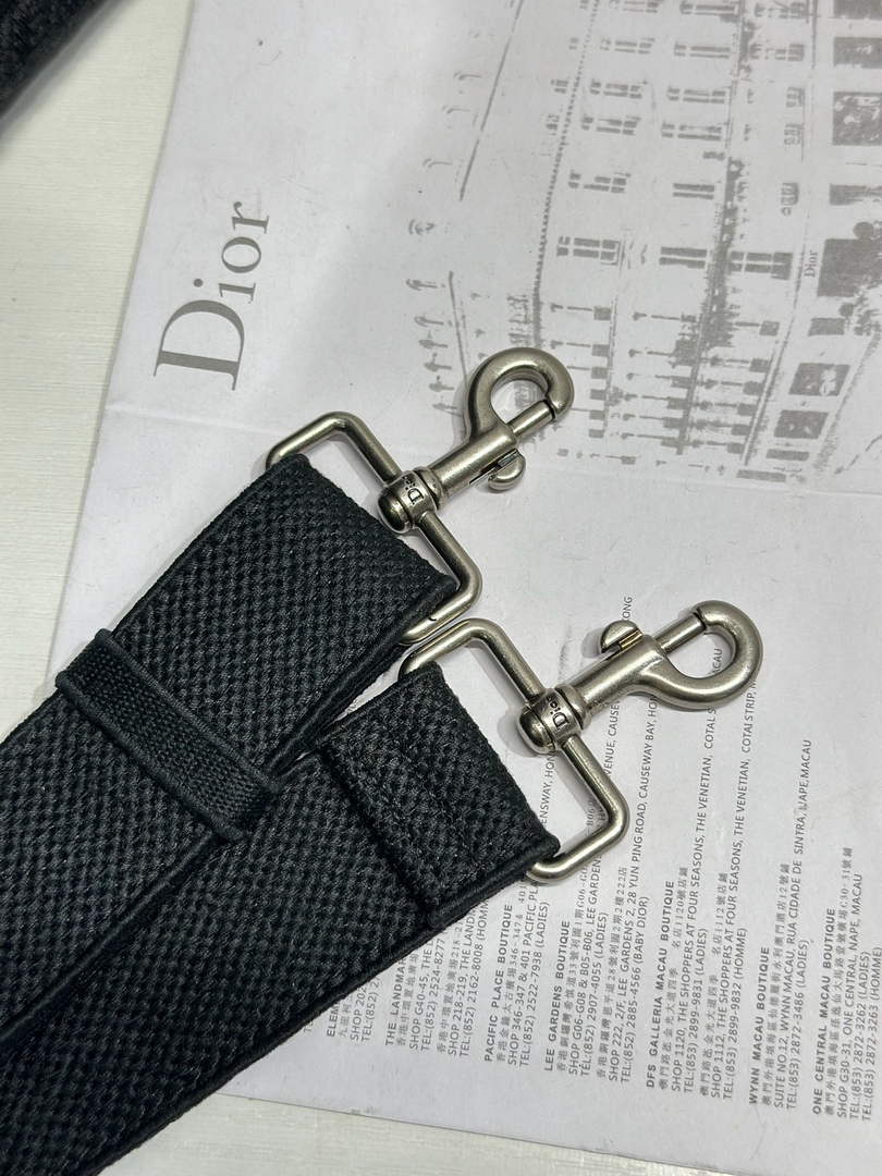 Dior Large Book Tote – Black Raffia-Effect Cannage Embroidery - Default Title - View 8