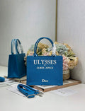 Small Dior Book Tote – Blue and White Toile de Jouy Embroidery – with Strap - Default Title - View 1