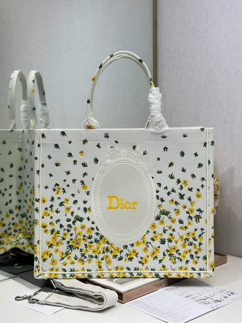 Dior Large Book Tote – Buttercup Dior Embroidery - Default Title - View 2