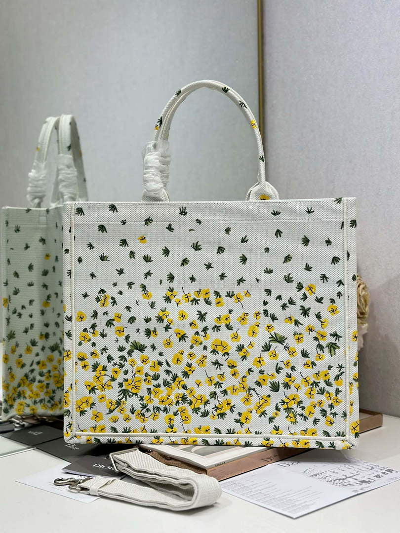 Dior Large Book Tote – Buttercup Dior Embroidery - Default Title - View 3