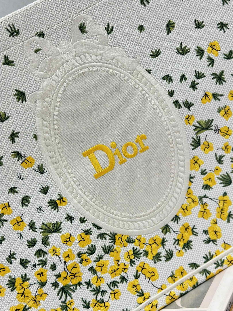 Dior Large Book Tote – Buttercup Dior Embroidery - Default Title - View 5