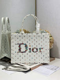 Dioramour Medium Book Tote – White Revolution Flowers - Default Title - View 1