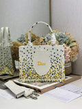 Small Dior Book Tote with Strap – Buttercup Dior Embroidery - Default Title - View 1