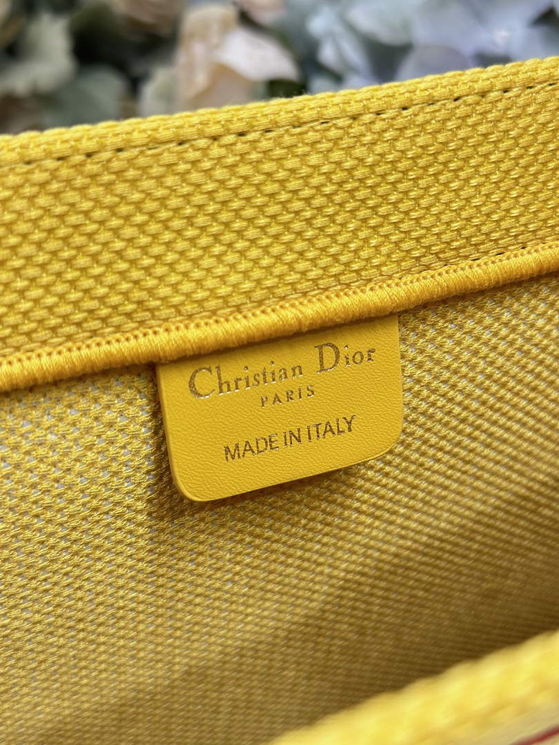 Dior Large Book Tote – Yellow and Red Book Cover Embroidery - Default Title - View 8