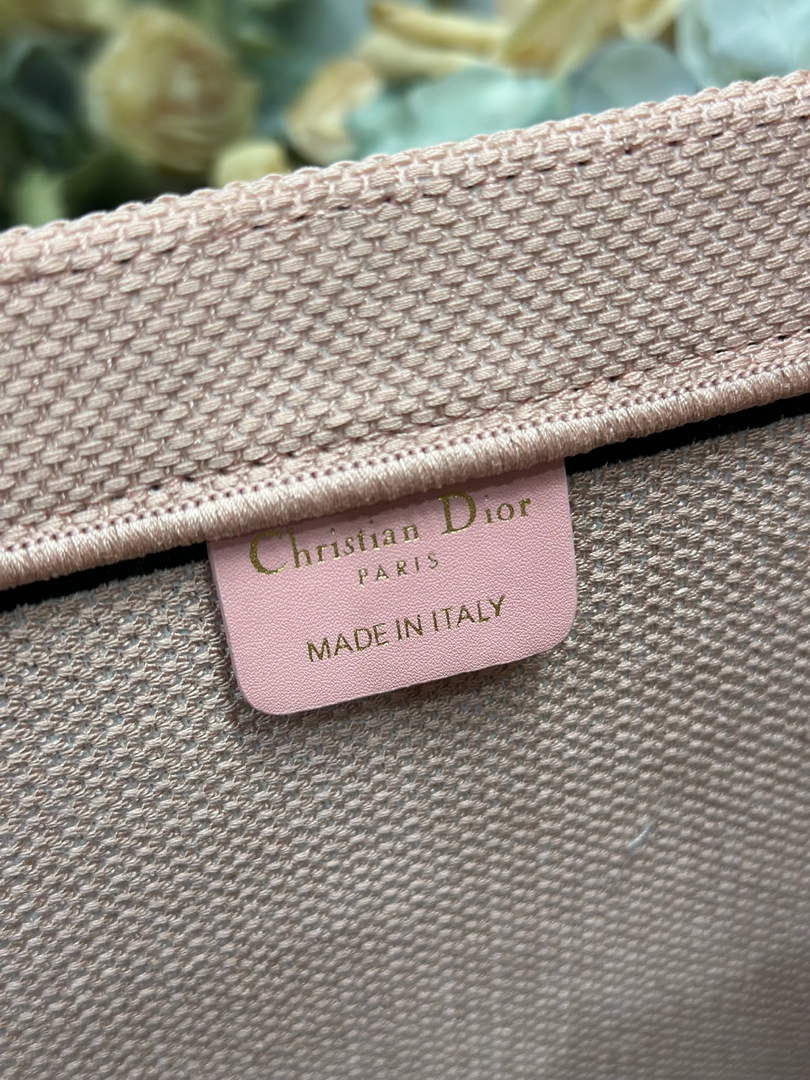 Dior Large Book Tote – Pink and Green Book Cover Embroidery - Default Title - View 7